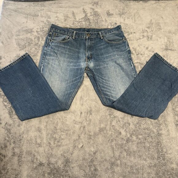 Levis 527 Slim Bootcut Men’s Jeans Dark Blue Wash 36x30 Western - Picture 1 of 7